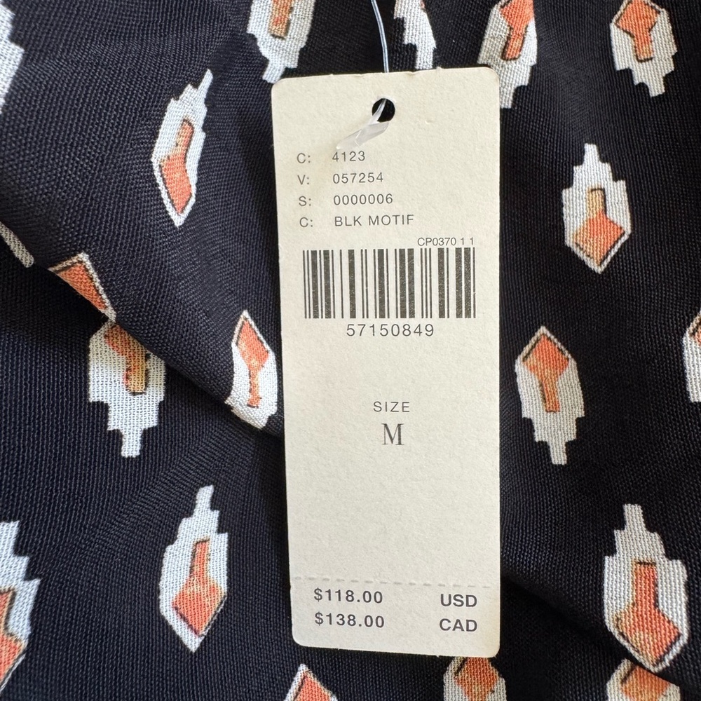 NWT Maeve Black Patterned Pants - Picture 4 of 4